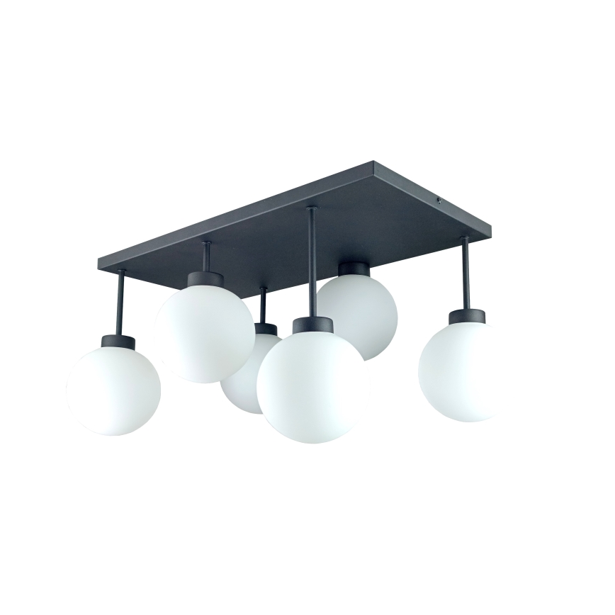 Surface-mounted chandelier DEA 6xE14/60W/230V black/white
