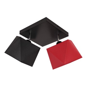 Surface-mounted chandelier DIAMENT 2xE27/60W/230V black-red