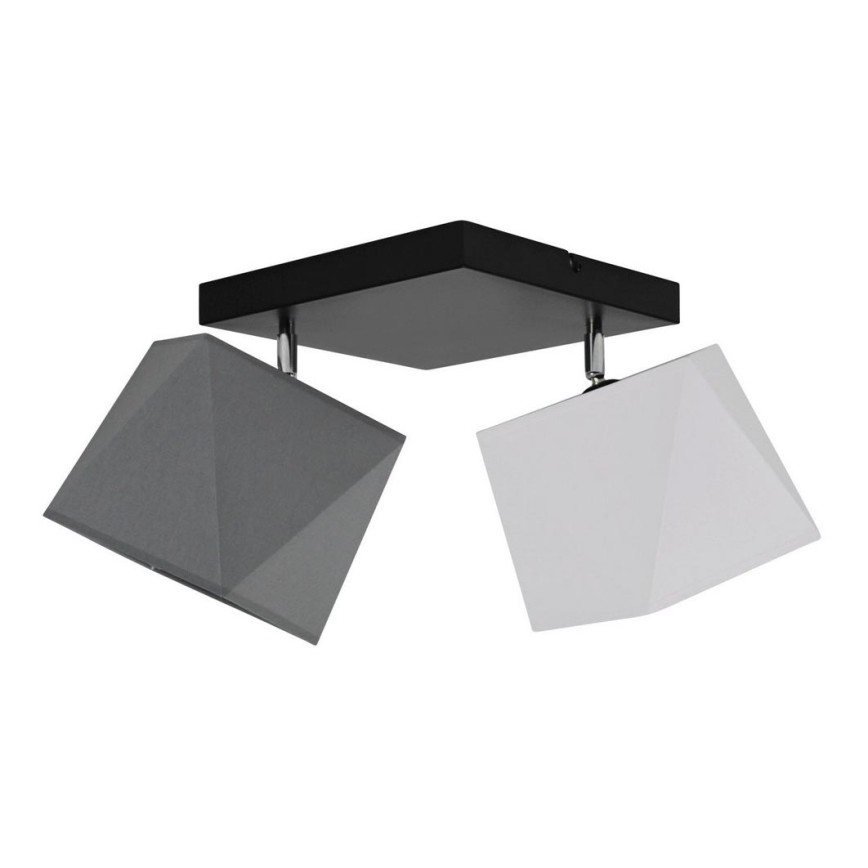 Surface-mounted chandelier DIAMENT 2xE27/60W/230V white and grey