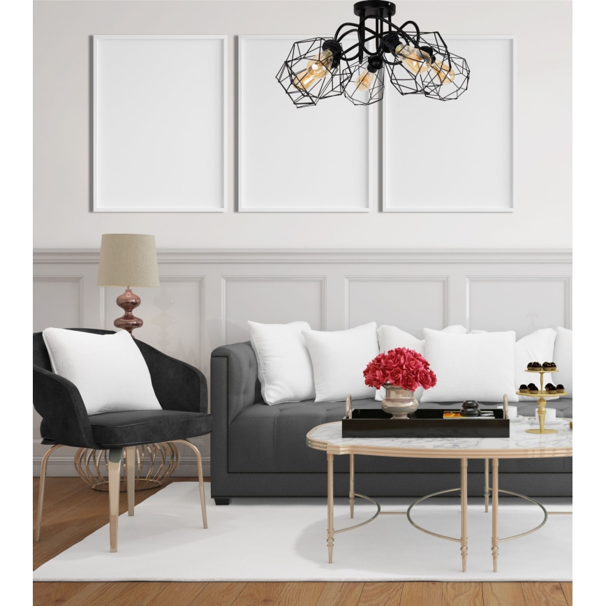 Surface-mounted chandelier DIAMENT 5xE27/60W/230V