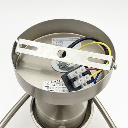 Surface-mounted chandelier DONNA 3xE27/60W/230V nickel