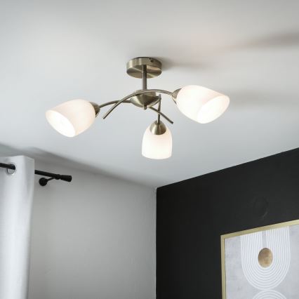 Surface-mounted chandelier DONNA 3xE27/60W/230V patina