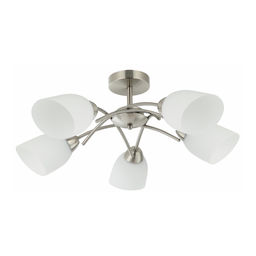 Surface-mounted chandelier DONNA 5xE27/60W/230V nickel