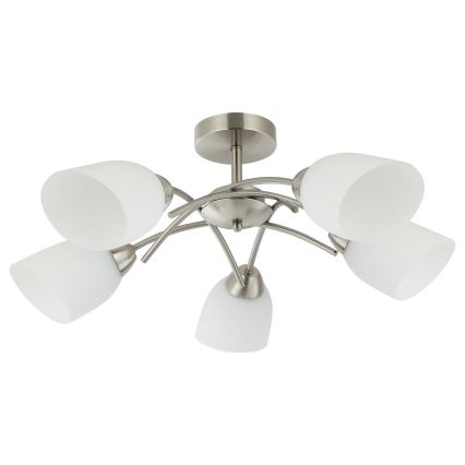 Surface-mounted chandelier DONNA 5xE27/60W/230V nickel