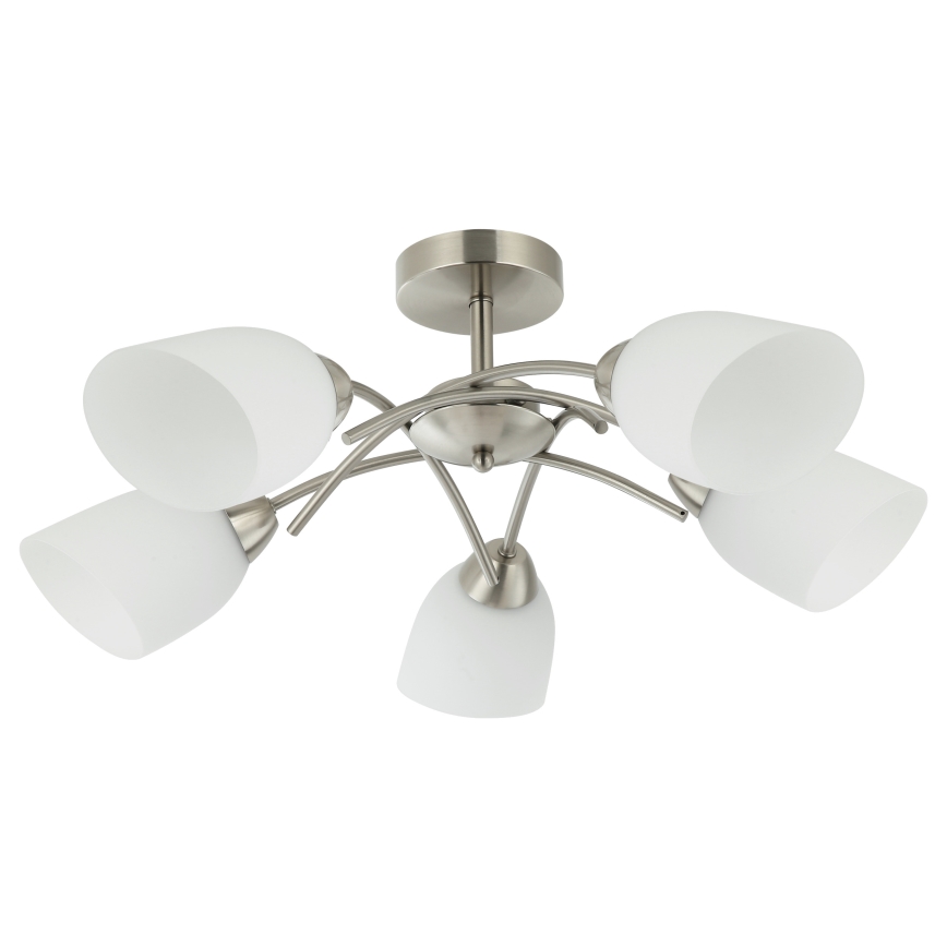 Surface-mounted chandelier DONNA 5xE27/60W/230V nickel
