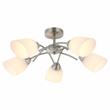 Surface-mounted chandelier DONNA 5xE27/60W/230V nickel