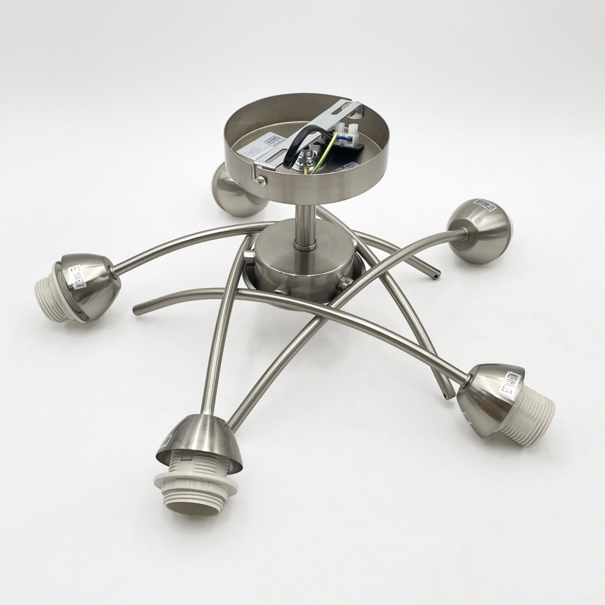 Surface-mounted chandelier DONNA 5xE27/60W/230V nickel