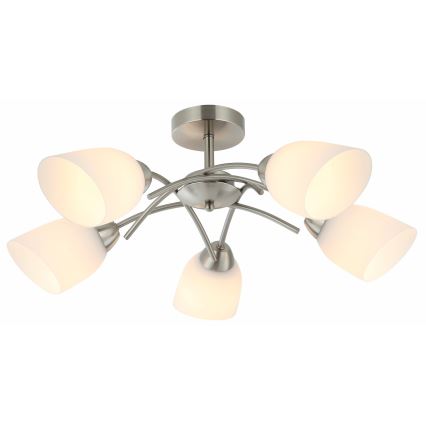 Surface-mounted chandelier DONNA 5xE27/60W/230V nickel