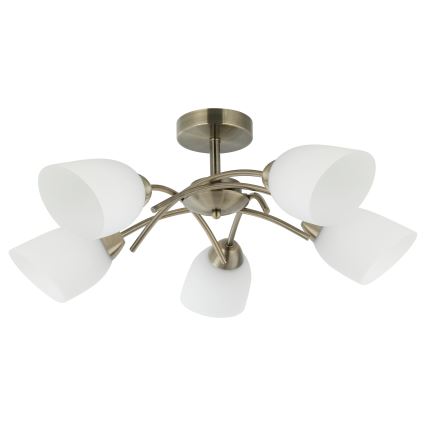 Surface-mounted chandelier DONNA 5xE27/60W/230V patina