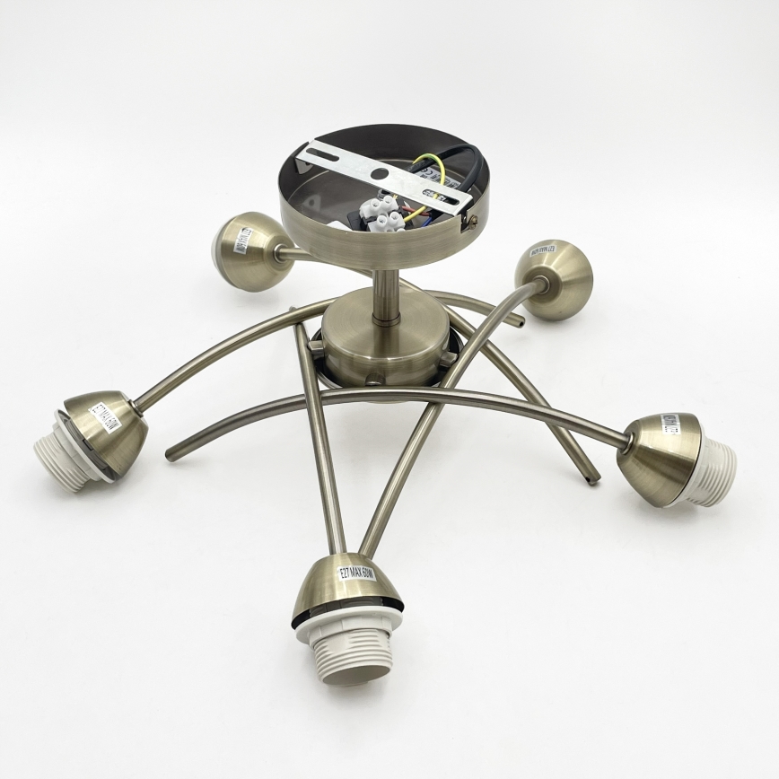 Surface-mounted chandelier DONNA 5xE27/60W/230V patina