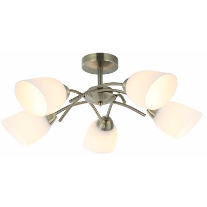Surface-mounted chandelier DONNA 5xE27/60W/230V patina