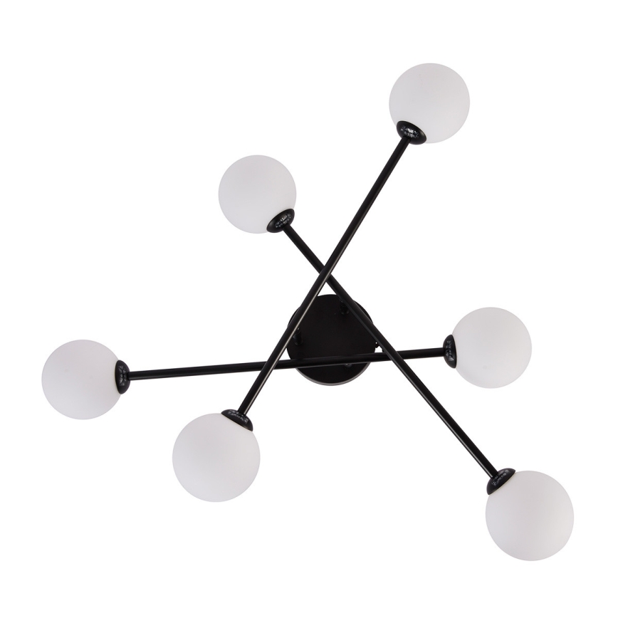 Surface-mounted chandelier DORADO 6xG9/28W/230V black