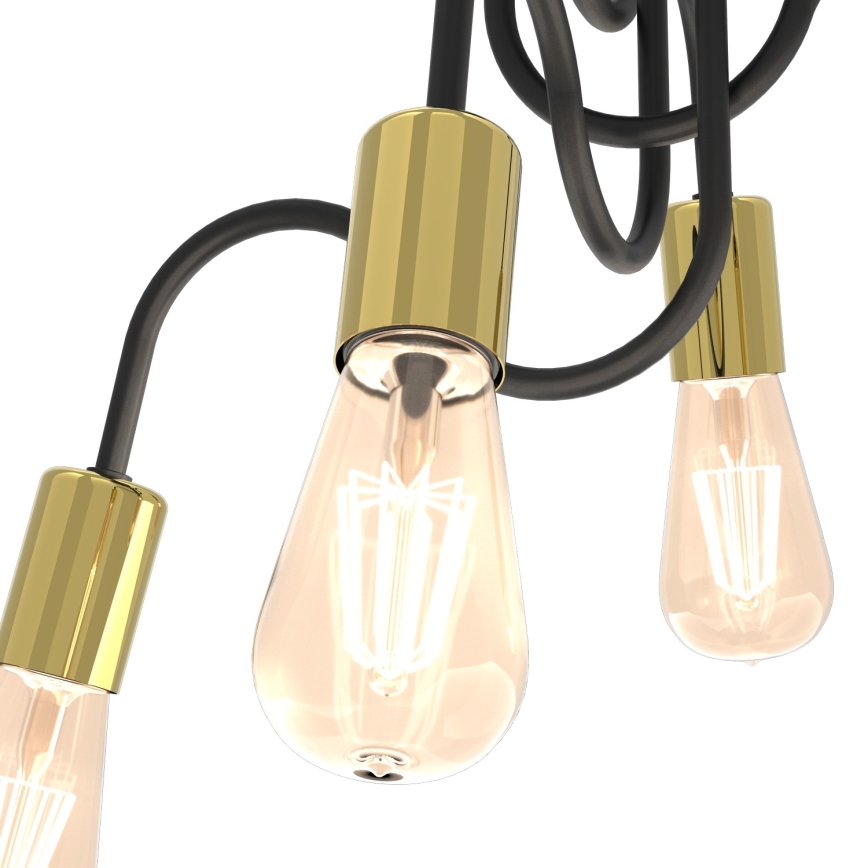 Surface-mounted chandelier DOW 4xE27/60W/230V black/gold