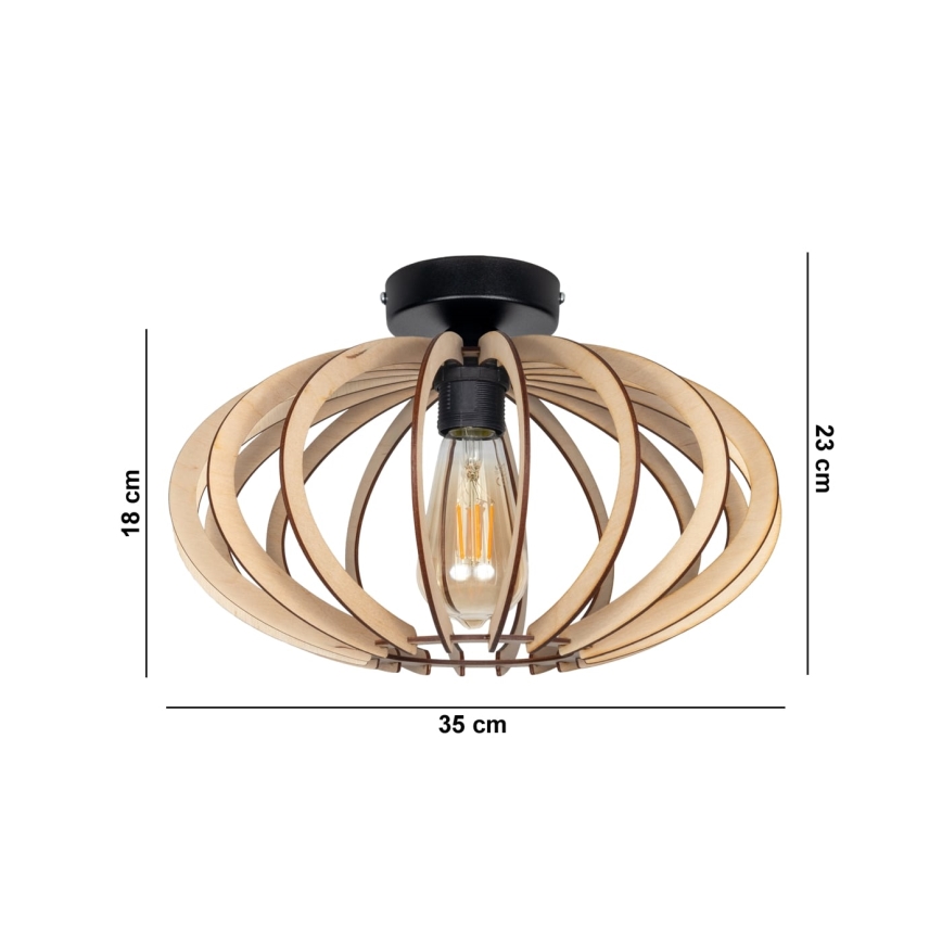 Surface-mounted chandelier EARTH 1xE27/60W/230V black/beige