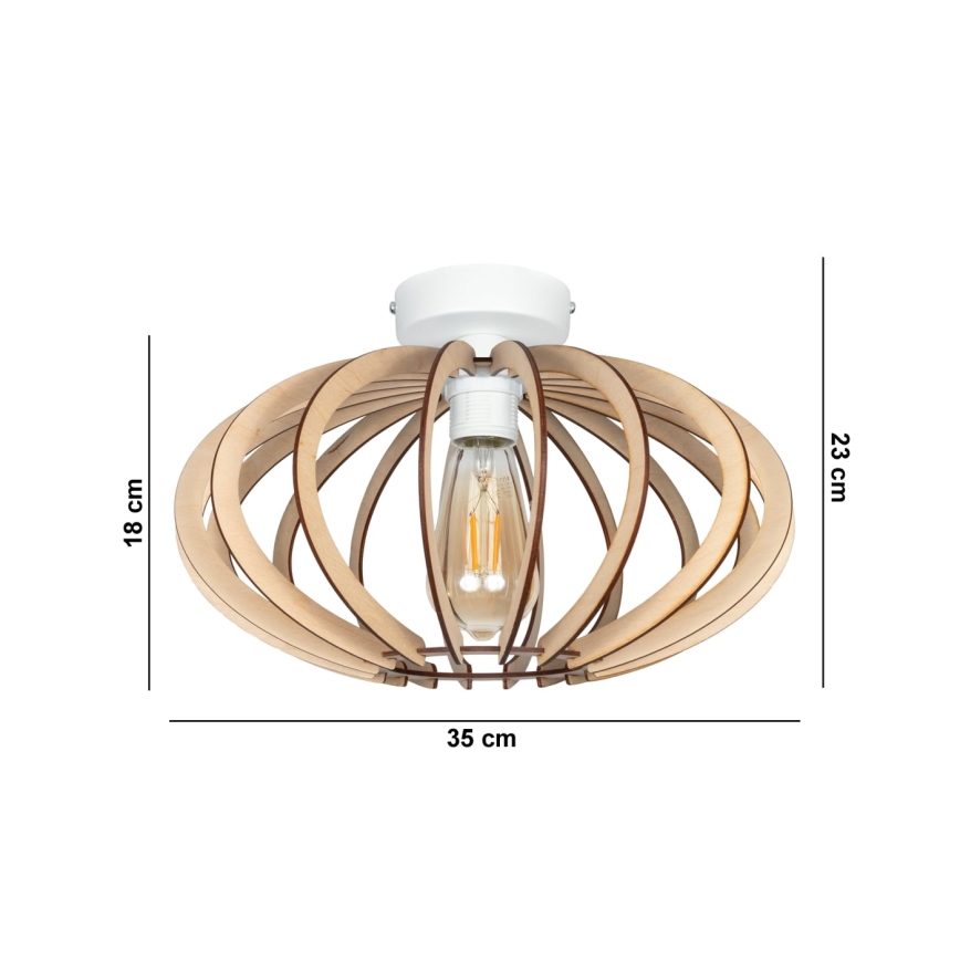 Surface-mounted chandelier EARTH 1xE27/60W/230V white/beige