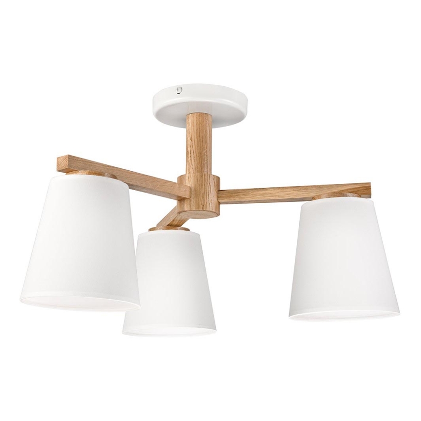 Surface-mounted chandelier ELLIE 3xE27/15W/230V white/oak