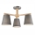 Surface-mounted chandelier ELLIE 3xE27/60W/230V grey/beech - FSC certified