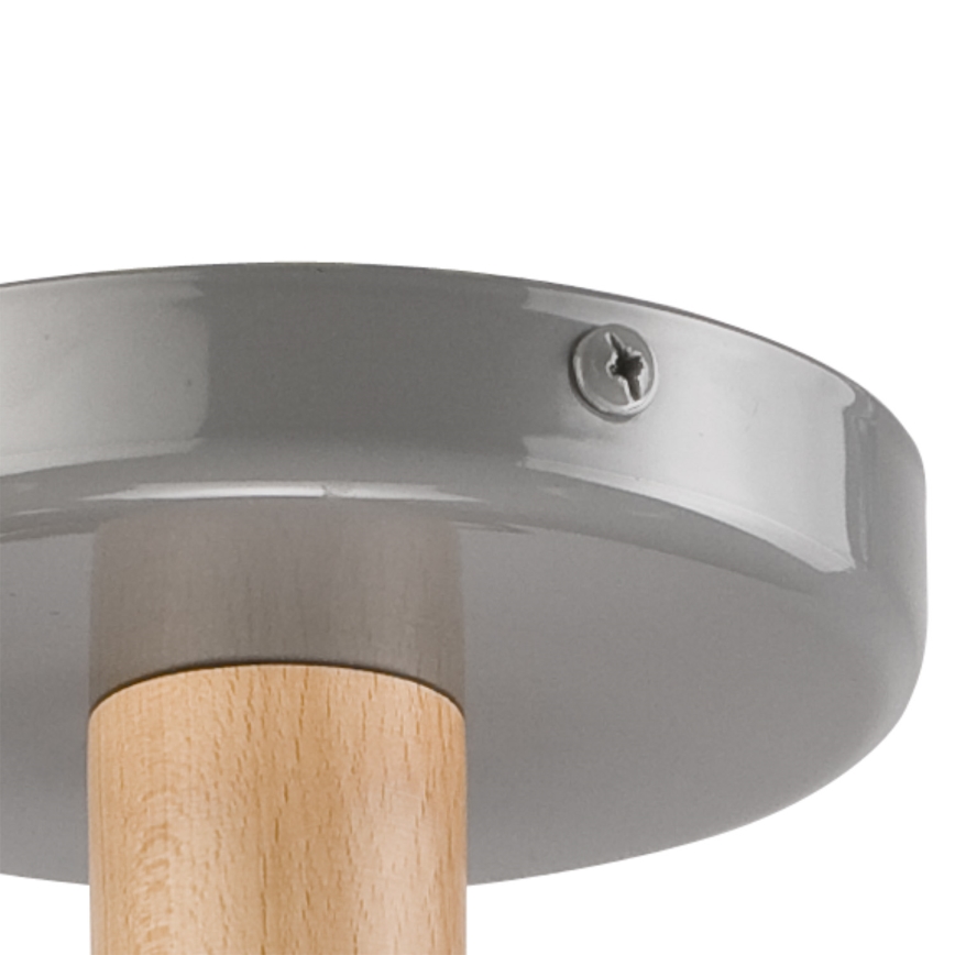 Surface-mounted chandelier ELLIE 3xE27/60W/230V grey/beech - FSC certified