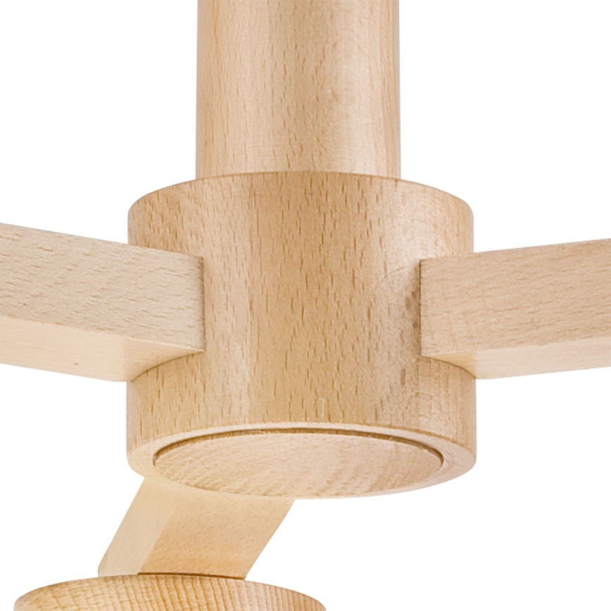 Surface-mounted chandelier ELLIE 3xE27/60W/230V beech - FSC certified