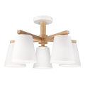 Surface-mounted chandelier ELLIE 5xE27/15W/230V white/oak