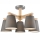 Surface-mounted chandelier ELLIE 5xE27/60W/230V grey/beech