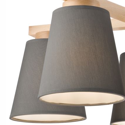 Surface-mounted chandelier ELLIE 5xE27/60W/230V grey/beech