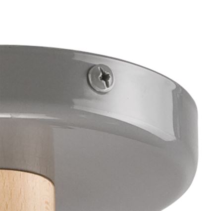 Surface-mounted chandelier ELLIE 5xE27/60W/230V grey/beech