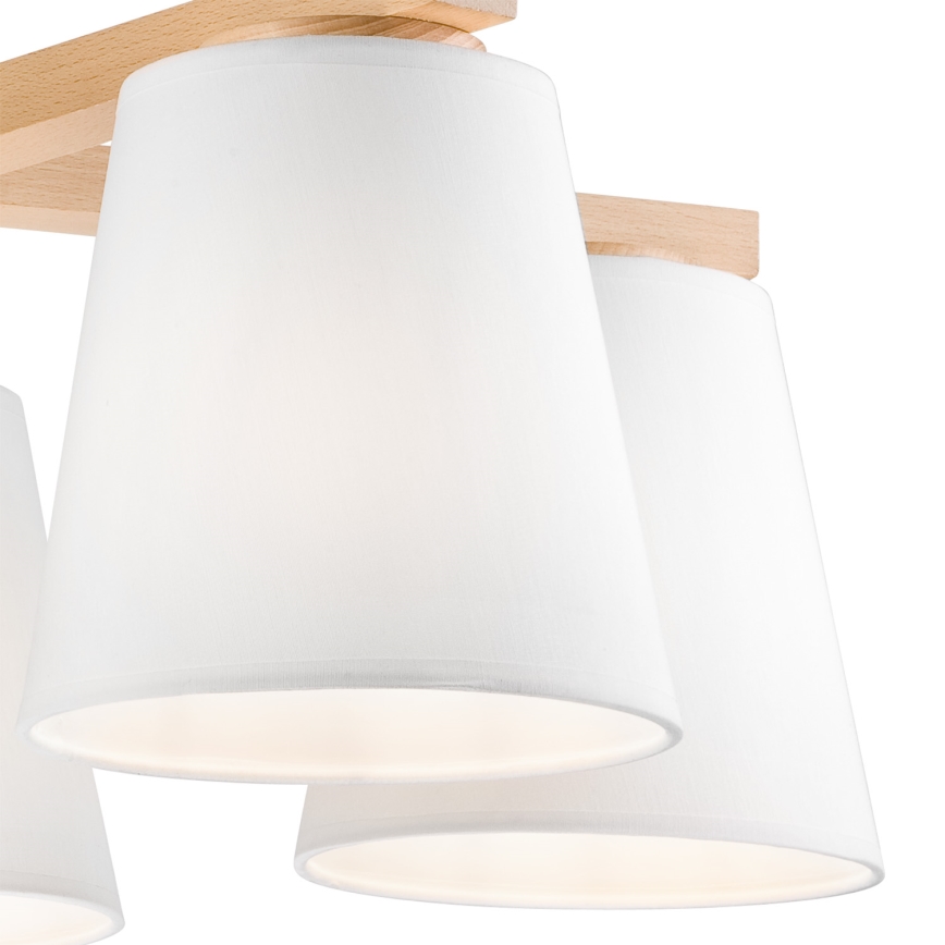 Surface-mounted chandelier ELLIE 5xE27/60W/230V white/beech