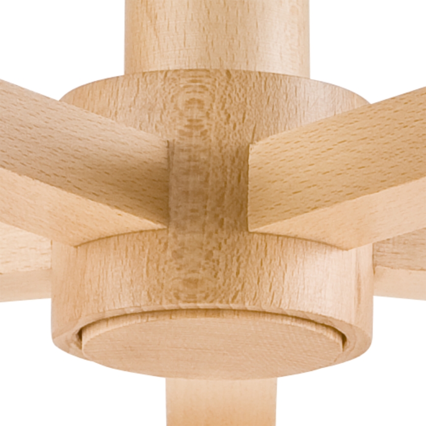 Surface-mounted chandelier ELLIE 5xE27/60W/230V white/beech