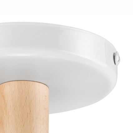 Surface-mounted chandelier ELLIE 5xE27/60W/230V white/beech