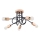 Surface-mounted chandelier EMBER 5xE27/15W/230V black/beige/beech