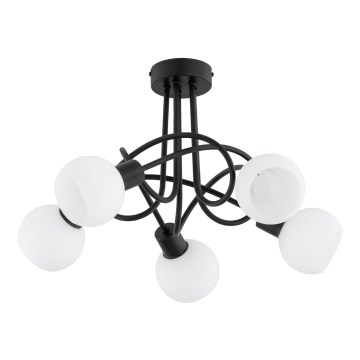Surface-mounted chandelier ERYKA 5xE14/10W/230V black
