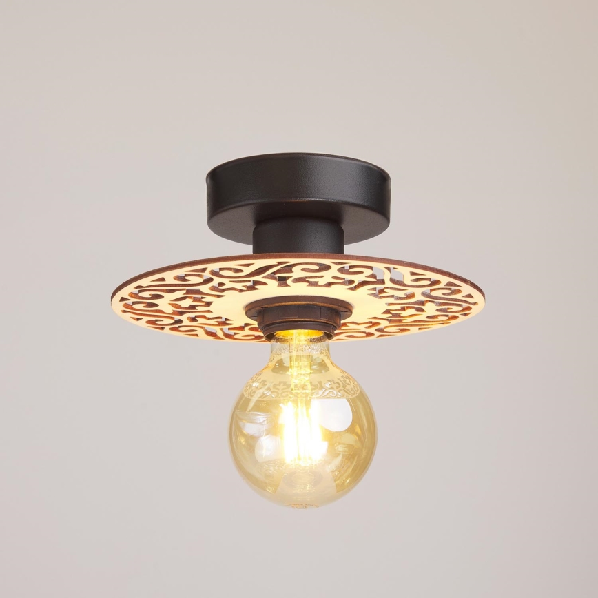 Surface-mounted chandelier FALCO 1xE27/60W/230V d. 20 cm beige