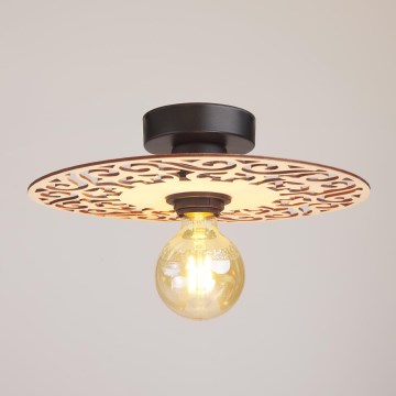 Surface-mounted chandelier FALCO 1xE27/60W/230V d. 30 cm beige