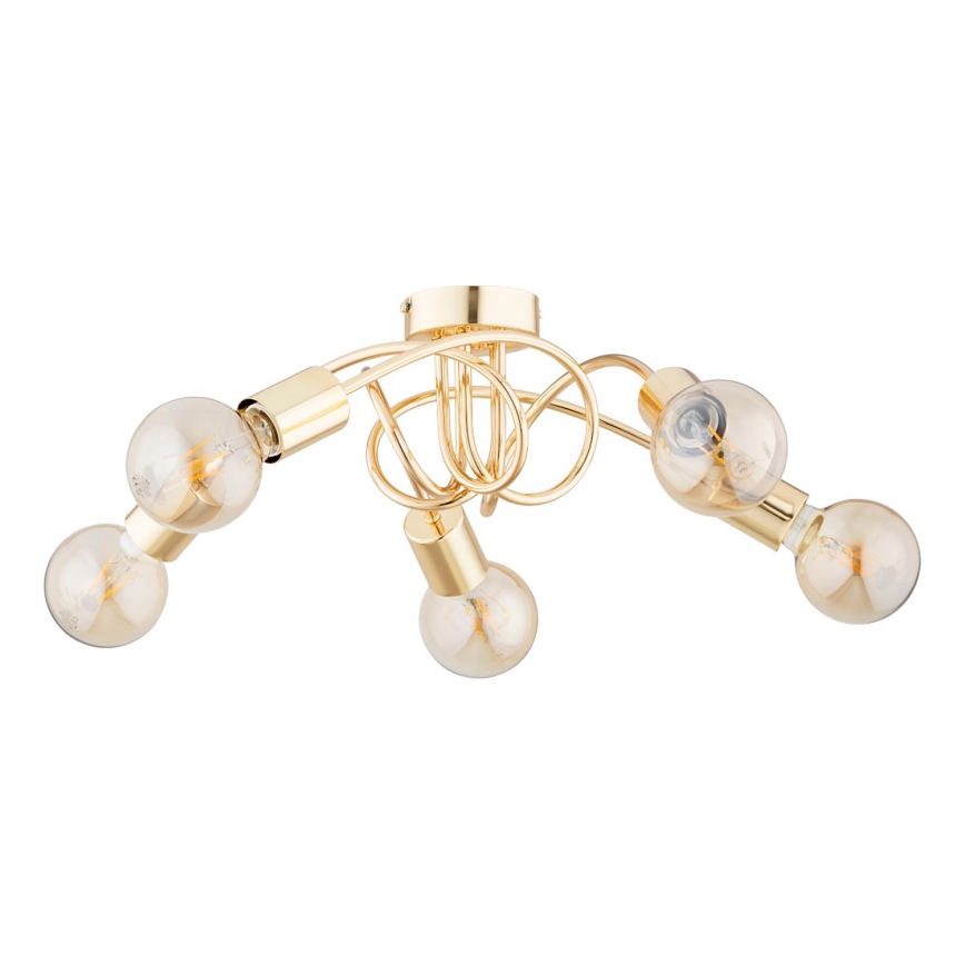 Surface-mounted chandelier FARTA 5xE27/15W/230V gold