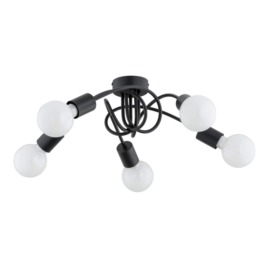Surface-mounted chandelier FARTA 5xE27/60W/230V black