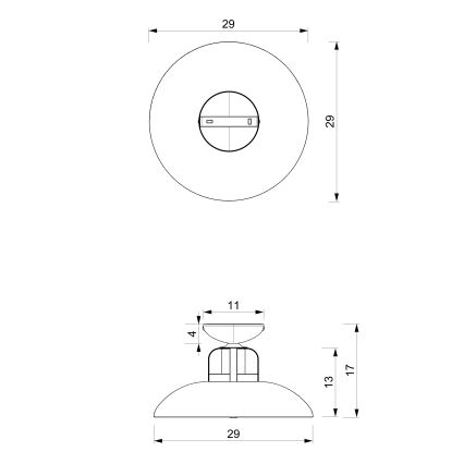 Surface-mounted chandelier FELIX 1xE27/60W/230V blue