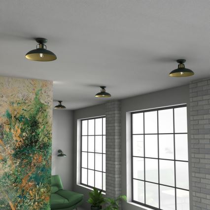 Surface-mounted chandelier FELIX 1xE27/60W/230V green