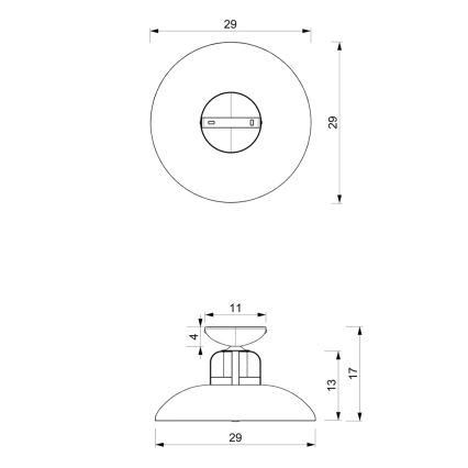 Surface-mounted chandelier FELIX 1xE27/60W/230V white