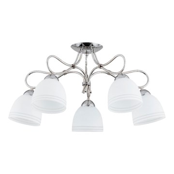 Surface-mounted chandelier FILA 5xE27/15W/230V shiny chrome