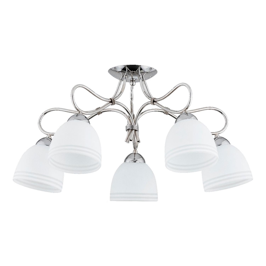 Surface-mounted chandelier FILA 5xE27/15W/230V shiny chrome