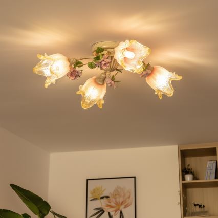 Surface-mounted chandelier FIORINTINO 4xE14/40W/230V