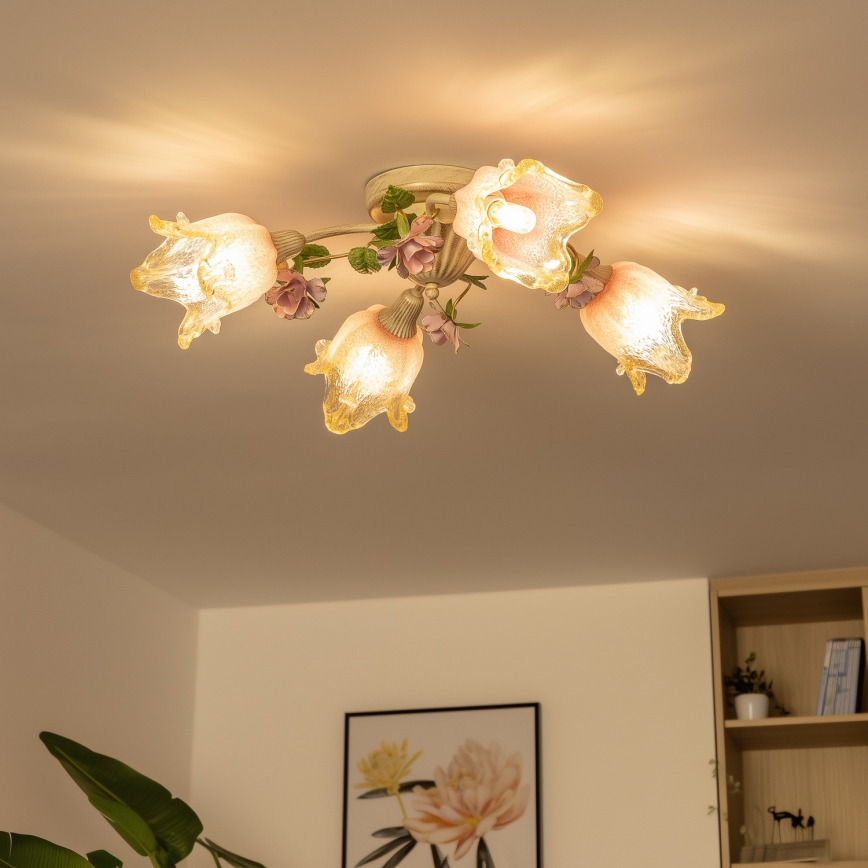 Surface-mounted chandelier FIORINTINO 4xE14/40W/230V