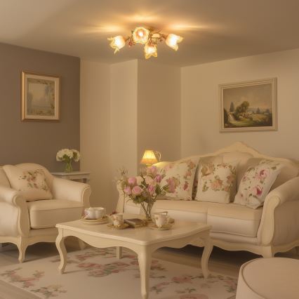 Surface-mounted chandelier FIORINTINO 4xE14/40W/230V