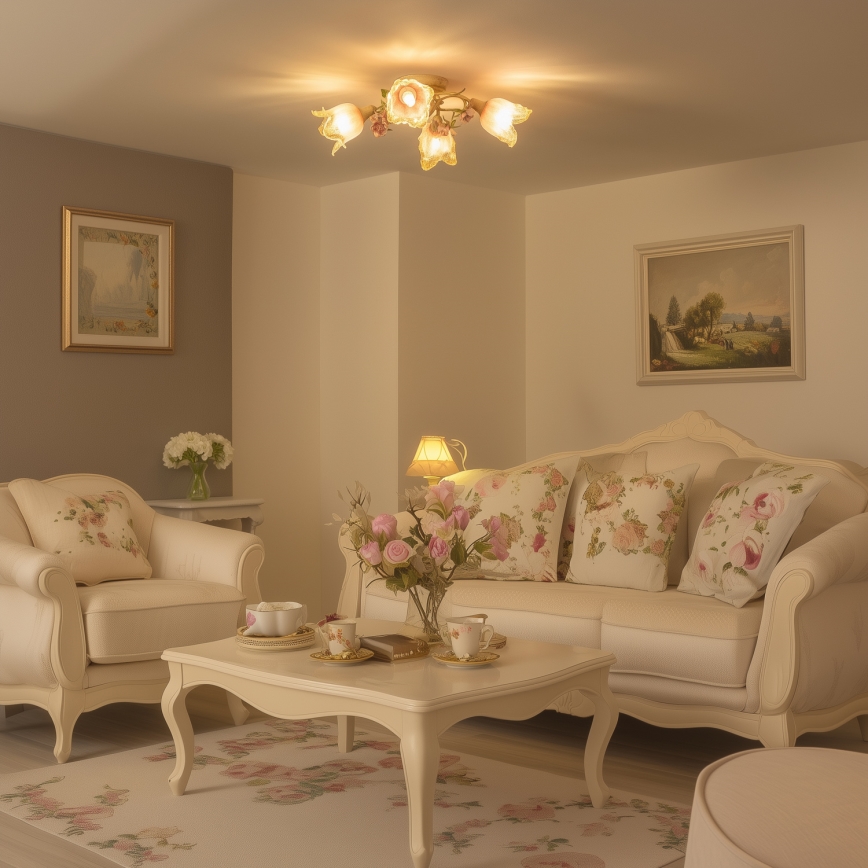 Surface-mounted chandelier FIORINTINO 4xE14/40W/230V