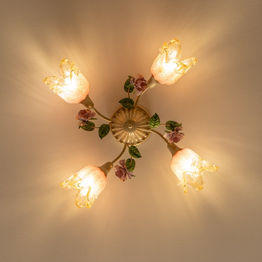 Surface-mounted chandelier FIORINTINO 4xE14/40W/230V