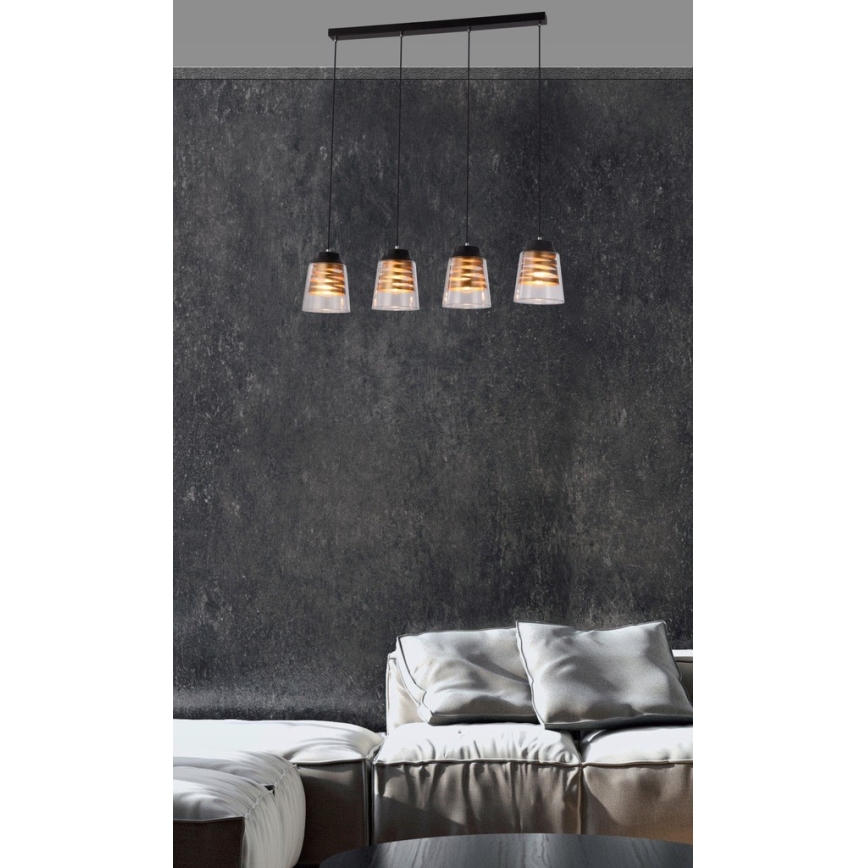 Surface-mounted chandelier FRESNO 4xE27/60W/230V