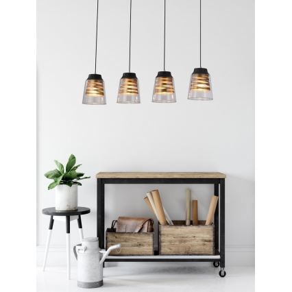 Surface-mounted chandelier FRESNO 4xE27/60W/230V