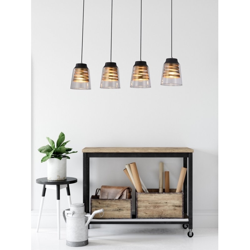 Surface-mounted chandelier FRESNO 4xE27/60W/230V