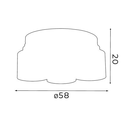 Surface mounted chandelier FRODI 5xE27/60W/230V black